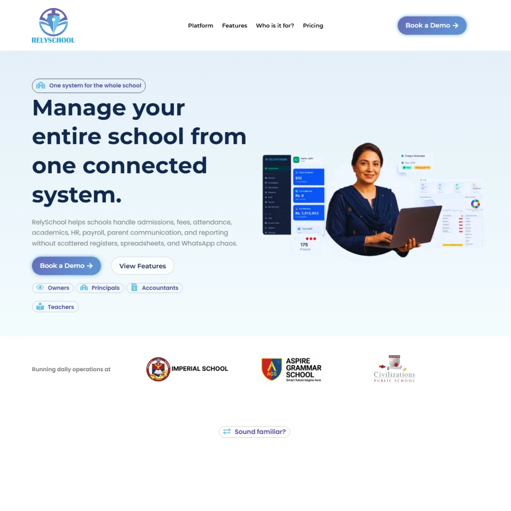 Relyschool school management system